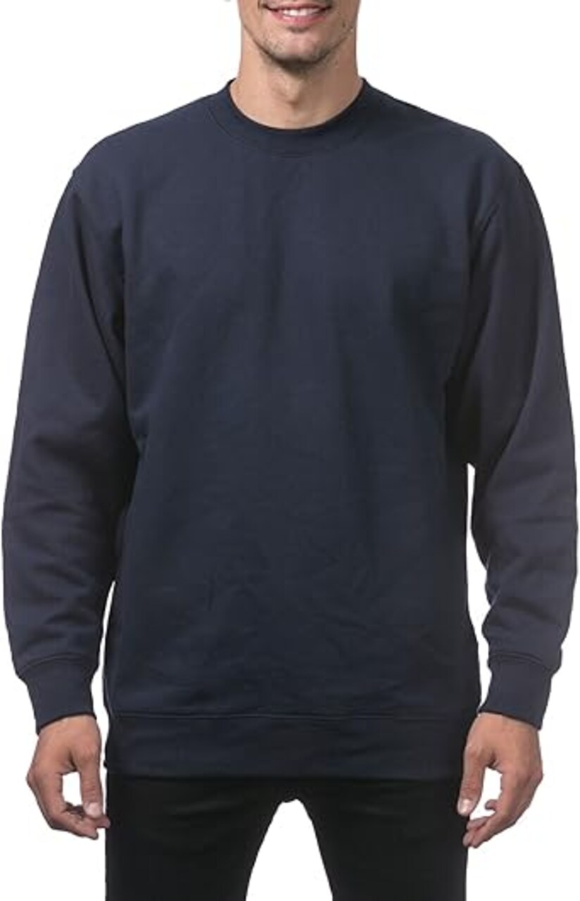 Men's Heavyweight Crewneck Long Sleeve Fleece Pullover Sweatshirt